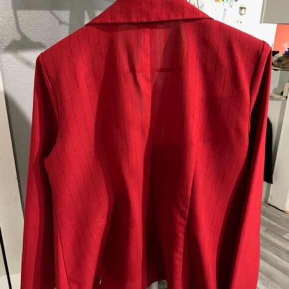 Red and Black Pinstripe Jacket - Picture 2 of 5